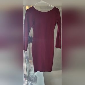 Lulus backless burgundy size 4 dress